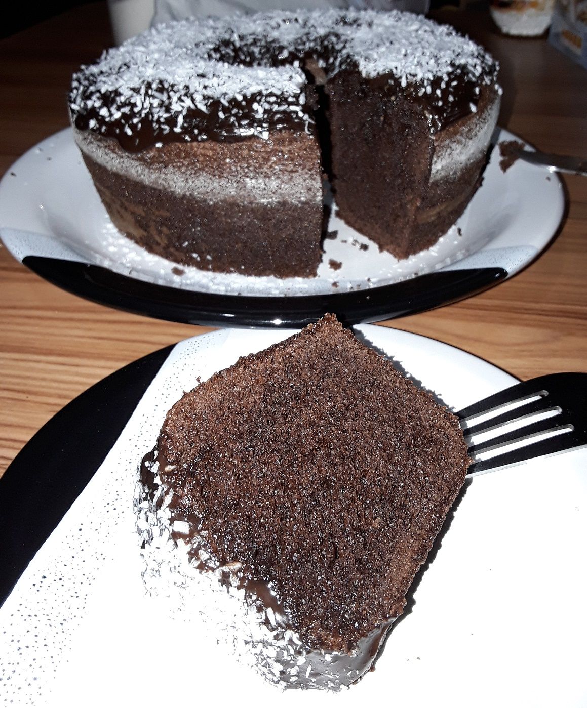 Bolo nuvem de chocolate