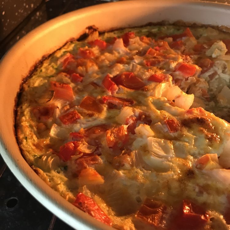 Ovos no forno com legumes